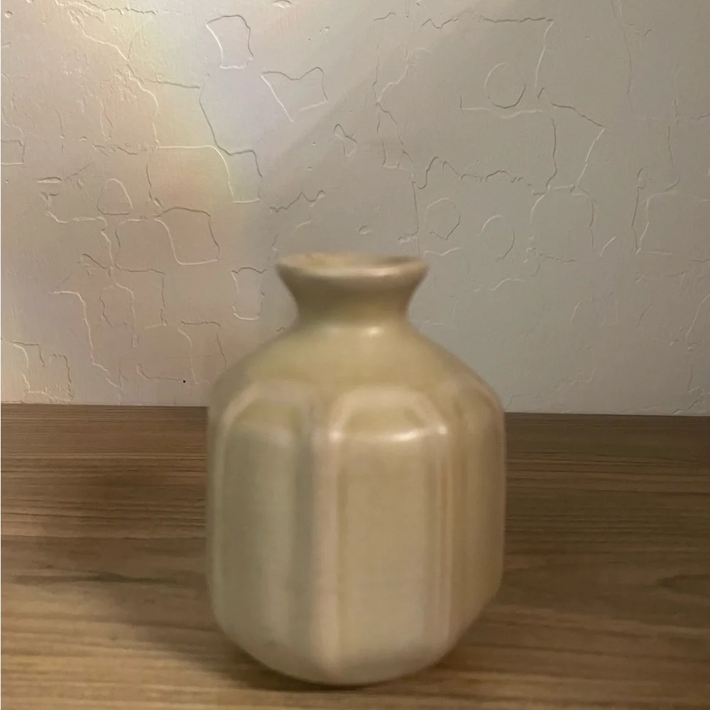 4” Faceted Ceramic Bud Vase in Taupe - Hearth & Hand with Magnolia